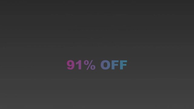 Neon digital sale discount 91 percent off text