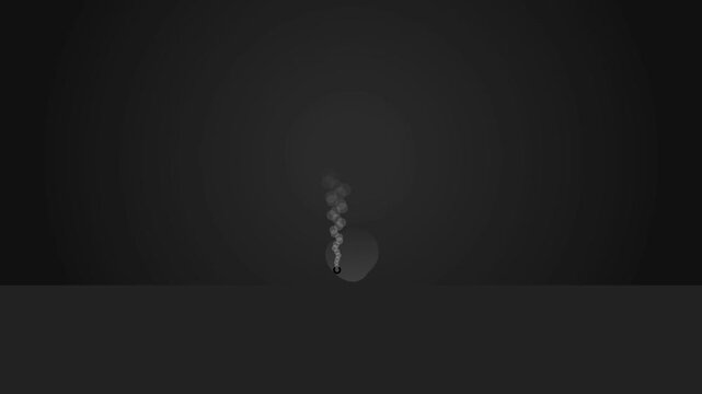 Minimalist 2D Animation of Smoking Pipe Rising Smoke