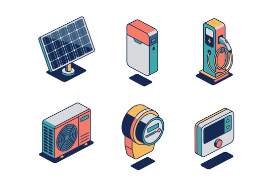 Home electrification and renewable energy equipment set
