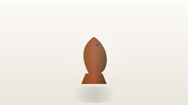 Abstract Rotating Wooden Fish Animation Loop