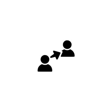 Peer to peer icon. Solid black glyph of a p2p network for decentralized crypto.