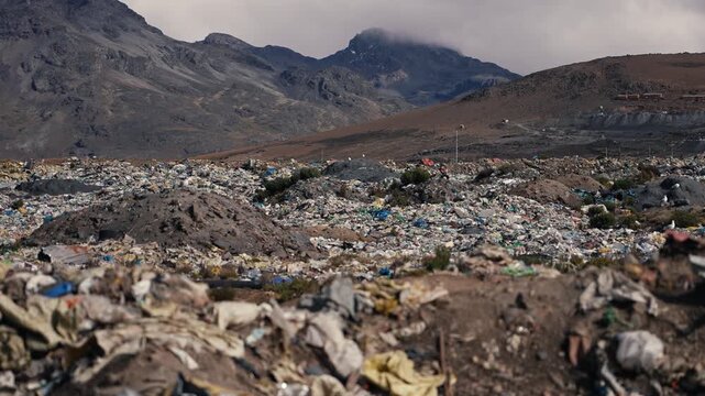 Massive Open Landfill Polluting High Altitude Mountains