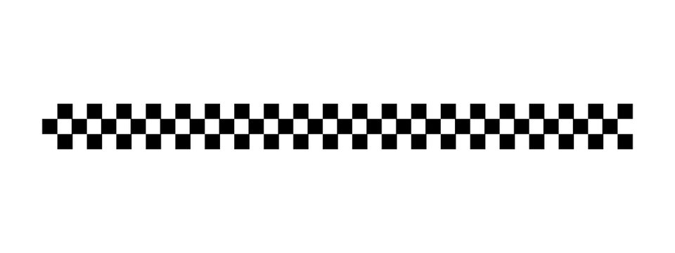 Black and white checkered pattern border line strip
