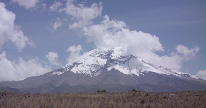 Landscape of El chimborazo, Ecuador, andes, andean mountains snow peak