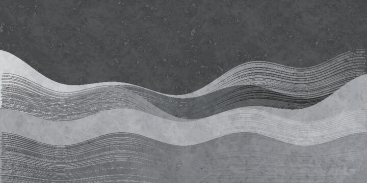 Minimalist Abstract Waves in Monochrome Shades