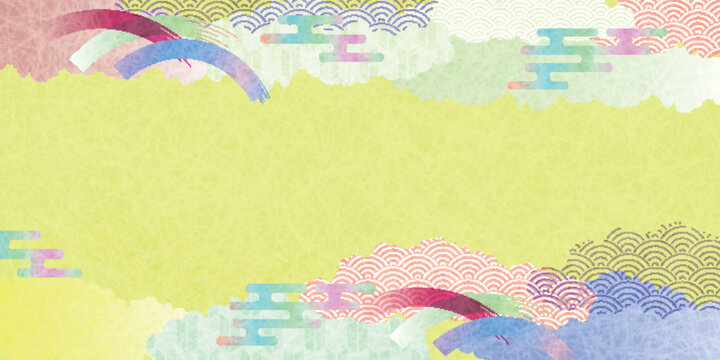 Elegant Japanese Style Pastel Background Illustration