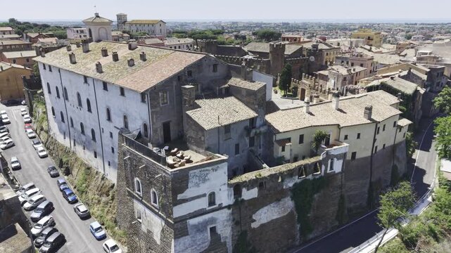 Cerveteri, Lazio, Italy, aerial drone view