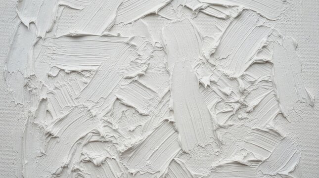 White textured acrylic paint brush strokes background