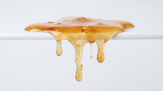 Honey dripping over edge