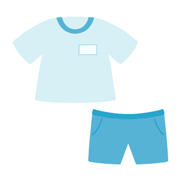 保育園や学校で使うシンプルな体操服