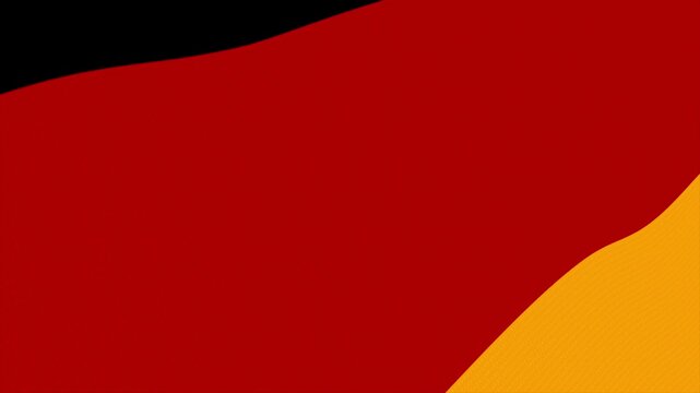 German flag waving slowly in the foreground, moving upwards.