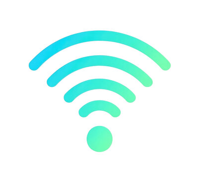 Gradient Wi-Fi Signal Icon for Wireless Internet Connectivity Cutout PNG