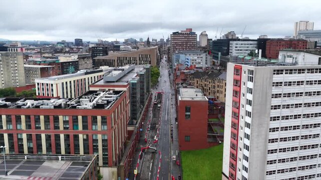 Duke Street Glasgow Aerial Drone Shot 4K