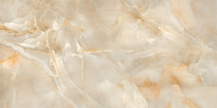 Beige Onyx Alabaster Marble Ceramic Tile Texture Background.