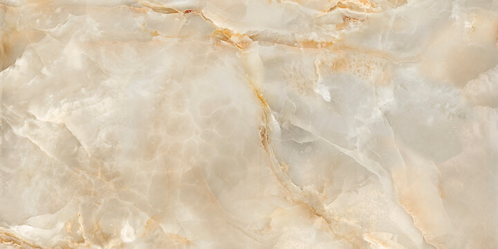 Beige Onyx Alabaster Marble Ceramic Tile Texture Background.