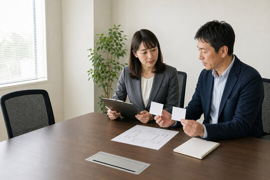 障害者雇用の面接対応を事前確認する採用担当と支援員