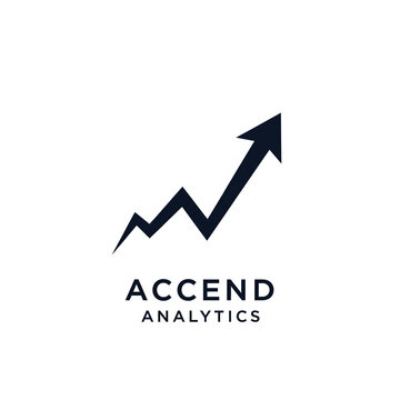 Abstract logo icon for Accend analytics abstract geometric line logo icon