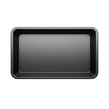 Un moule &agrave; p&acirc;tisserie rectangulaire en m&eacute;tal noir avec un rev&ecirc;tement antiadh&eacute;sif, pr&eacute;sent&eacute; sur un fond blanc pur, id&eacute;al pour la cuisson au four de g&acirc;teaux, de pains ou de plats sal&eacute;s faits maison.