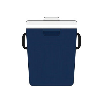 Cooler t&eacute;rmico azul para bebidas e alimentos