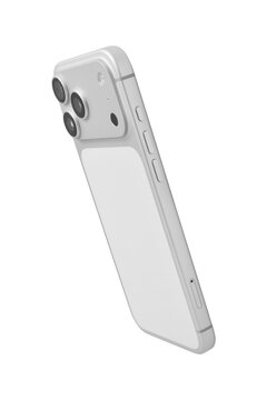 phone mockup,  mobil back view , smartphone flat isolated with clipping path on white background.