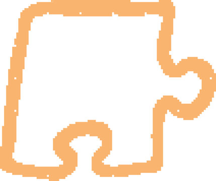 Puzzle Piece Dithered Outline
