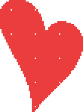 Heart Pixelated Dither Icon