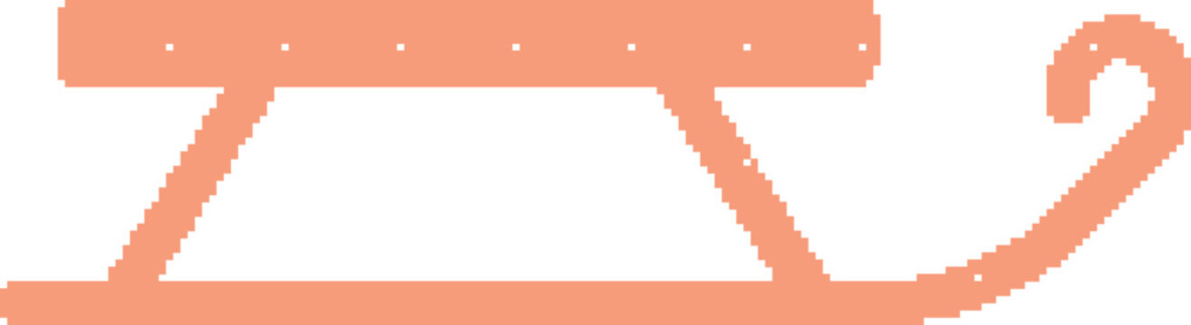 Sleigh Dithered Pixel Icon