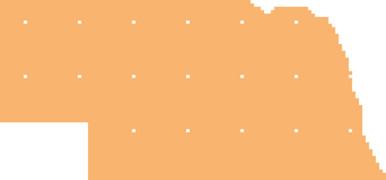 nebraska Map Dithered Pixel