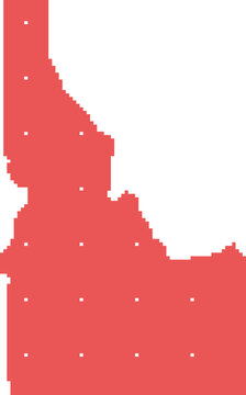 idaho Map Dithered Pixel