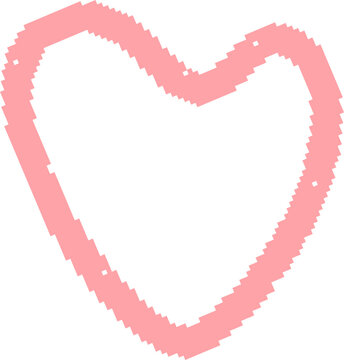 Heart Dithered Outline