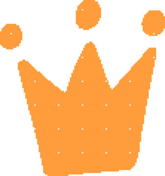 Crown Pixelated Dithered Icon
