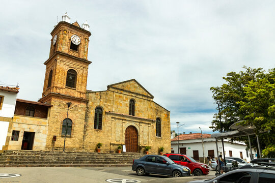 El Socorro, Santander - Colombia. April 29, 2026. Church of Our Lady of Chiquinquira, a Catholic church.