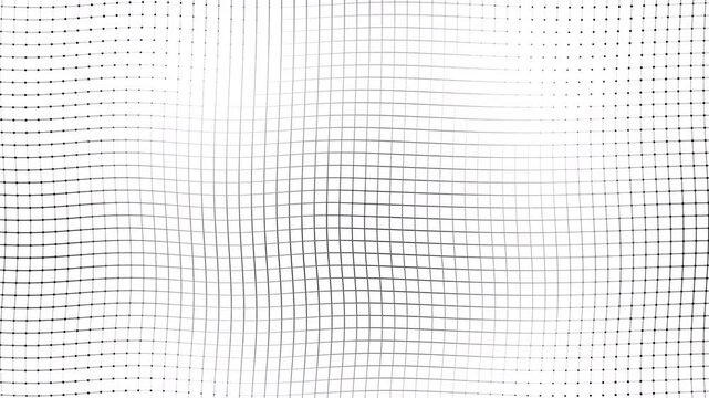 Animated abstract particle background featuring dynamic wave motion, flowing geometric distortion, and futuristic depth. Ideal for motion graphics, technology visuals, and digital displays.