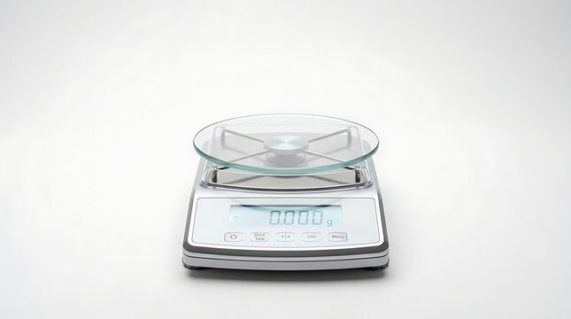 Compact Digital Kitchen Scale with Glass Tray