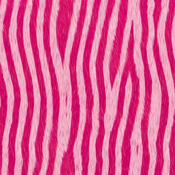 Pink zebra print seamless pattern background with realistic fur texture