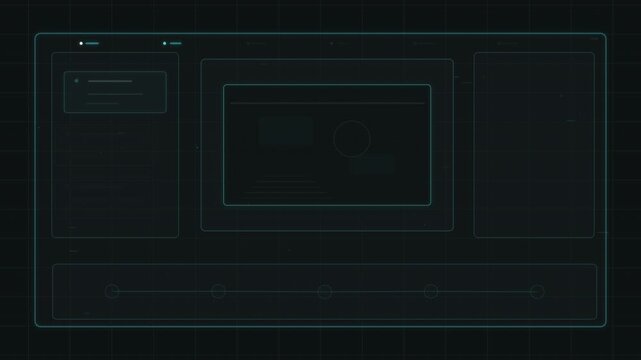 Forensic media dashboard verification over charcoal seamless loop