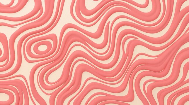 Pink swirling lines create an abstract wave pattern background