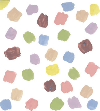Organic Shapes Elements Set Watercolor