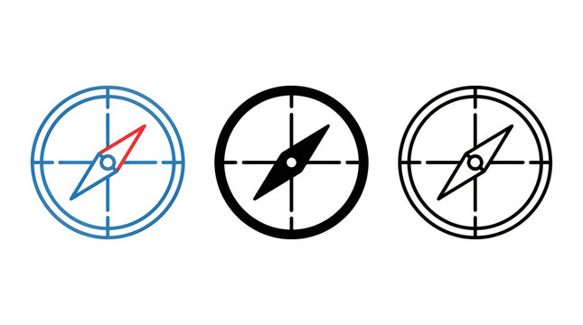 Compass designs with directional arrows