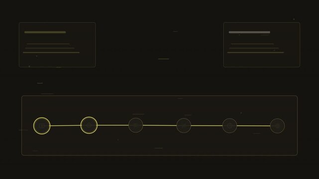Media provenance chain lights graphite dashboard seamless loop