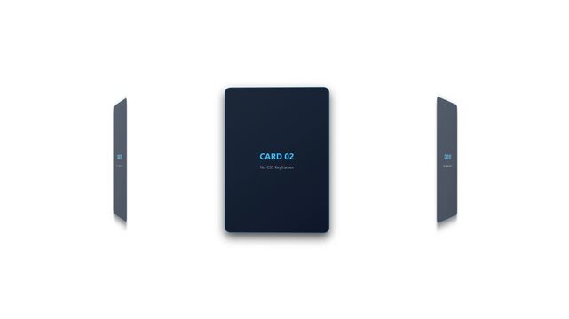 Rotating Dark UI Cards Carousel Animation, Clean 3D Vector Interface Motion Graphics