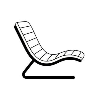 Chaise lounge vector illustration