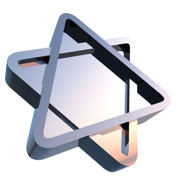 Hexagram Star Shape 3D Icons