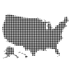 Fototapeta premium Halftone Dotted United States Map Minimalist Vector Illustration