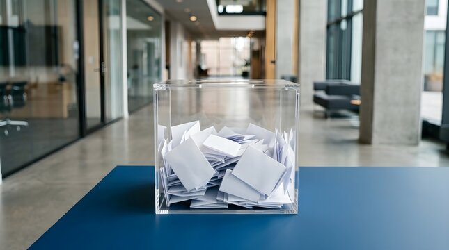 Secure Ballot Box for Voting with Transparent Design and Papers