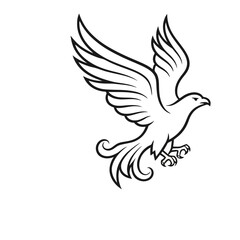 Naklejka premium Stylized Eagle in Flight