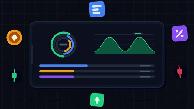 Mobile Cloud Security Dashboard with Financial Data Analytics Sync and Interactive UI Elements