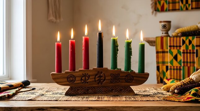 Festive Candles and Menorah Celebration for Hanukkah Unity