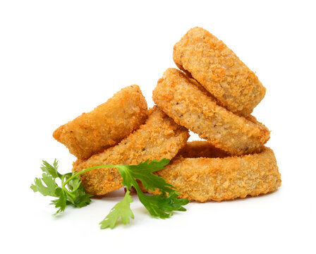 Golden crispy Onion rings coated with breadcrumbs and deep fried