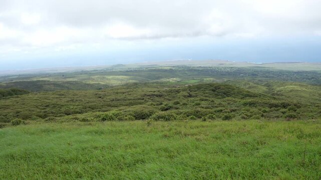 El Junco Freshwater Lagoon in a Volcanic Crater, Galapagos Islands, Ecuador